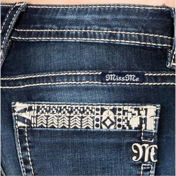 Miss Me Embroidered Ankle Skinny in MK 618 Size 29 - Picture 6 of 8